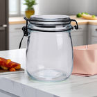 Round Glass Coffee Storage Jars Container 750ML Sealable Glass Jars