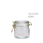 16oz Airtight Glass Canisters Glass Storage Jars With Clamp Lids