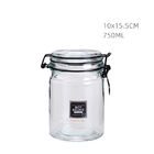 Food Storage Empty Glass Jars Translucent 750ML Glass Sauce Jars
