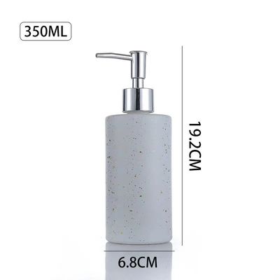 350ml Elegant Glass Soap Dispenser Transparent Reusable Bathroom Accessory