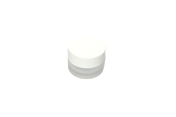 Jarras cosméticas de vidrio congelado de 5 ml con tapa de tornillo