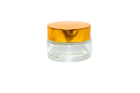 Jarrones cosméticos de vidrio transparente de 15 ml con tapas de tornillo para envases cosméticos