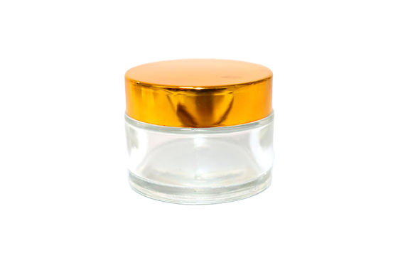 Contenedores cosméticos de vidrio transparente de 50 ml con tapa de tornillo, frascos de vidrio para muestras