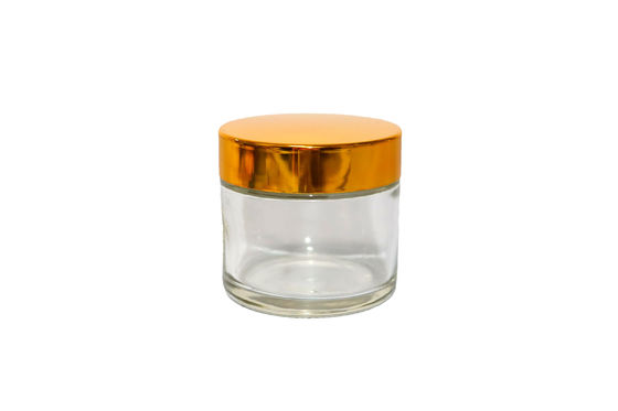 Capa de tornillo 60ML Vidrio transparente frascos cosméticos duraderos